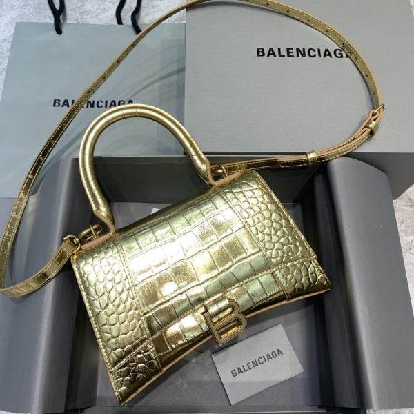 Balenciaga Hourglass Xs Croc-effect Leather
