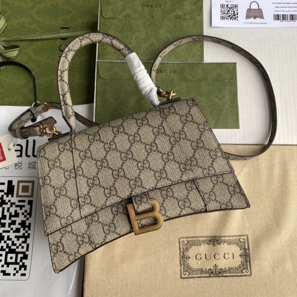 Gucci Monogram Balenciaga Hourglass Bag
