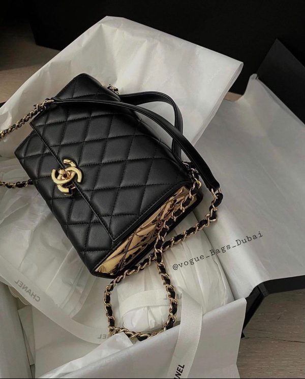 Chanel Black Medium Gold Trimmed Bag