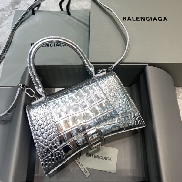 Balenciaga Hourglass Xs Croc-effect Leather