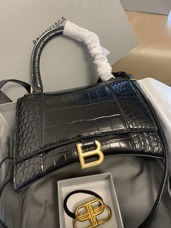 Balenciaga Hourglass Xs Croc-effect Leather