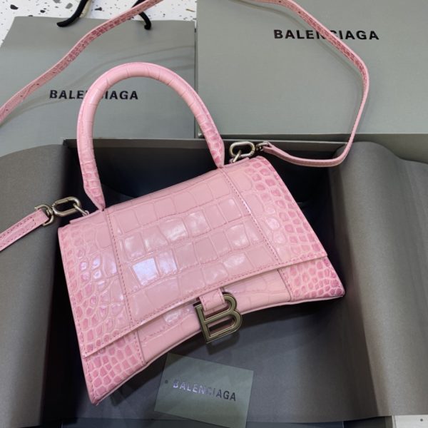 Balenciaga Hourglass Xs Croc-effect Leather