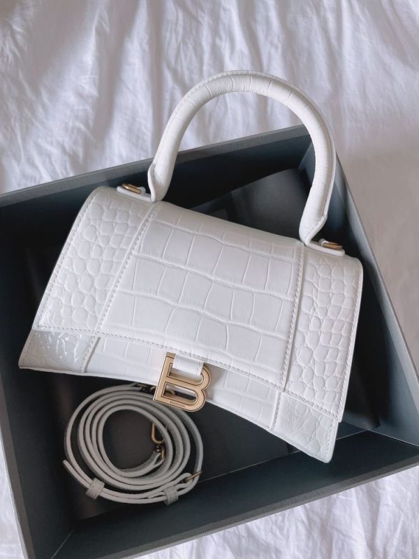 Balenciaga Hourglass Xs Croc-effect Leather - Image 7