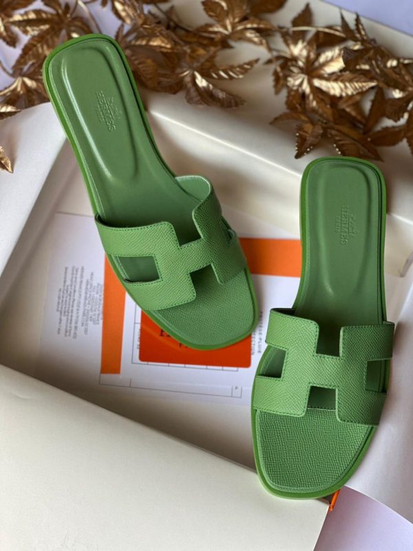 Hermes Green Slippers - Image 3