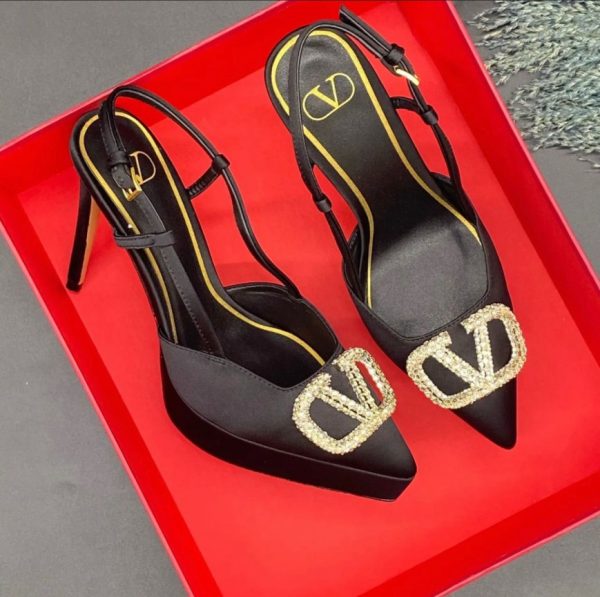 Vlogo Signature Satin Slingback Platform Pump