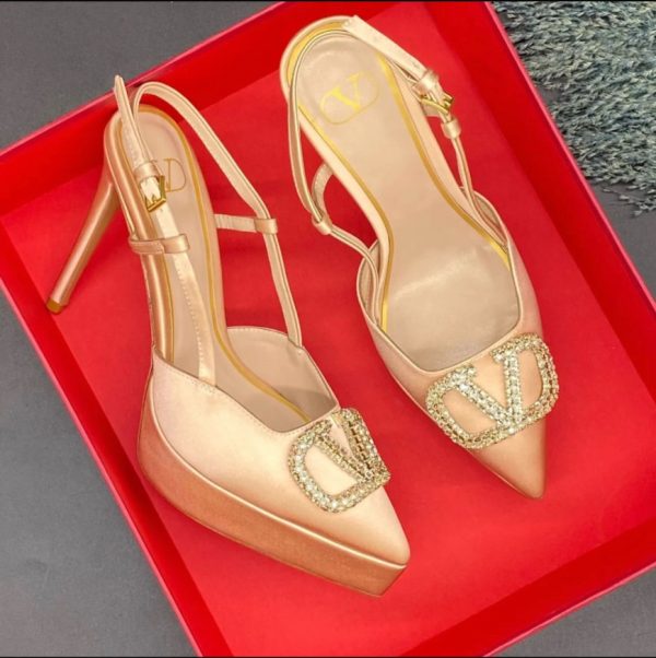 Vlogo Signature Satin Slingback Platform Pump - Image 2