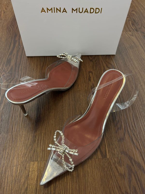 Amina Muaddi Rosie Glass Pump