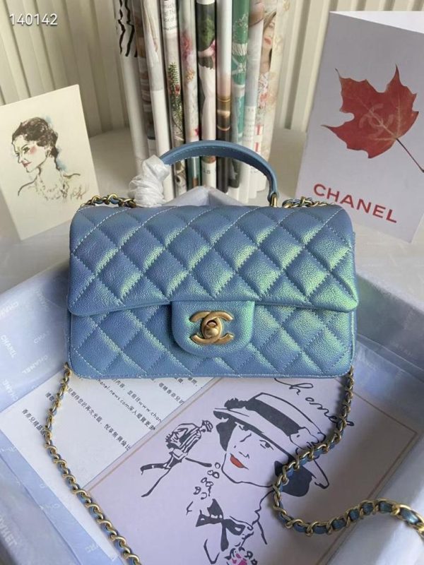 Chanel  Lambskin Mini Rectangular Flap Bag