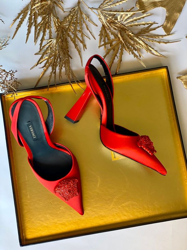 Versace La Medusa Slingback Pumps - Image 4