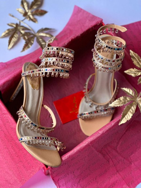 Rene Caovilla Crystal-Embellished Heels