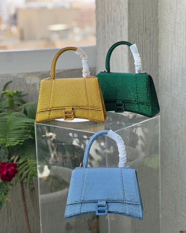 Balenciaga's Crystal Embellished Xs Hourglass Bag