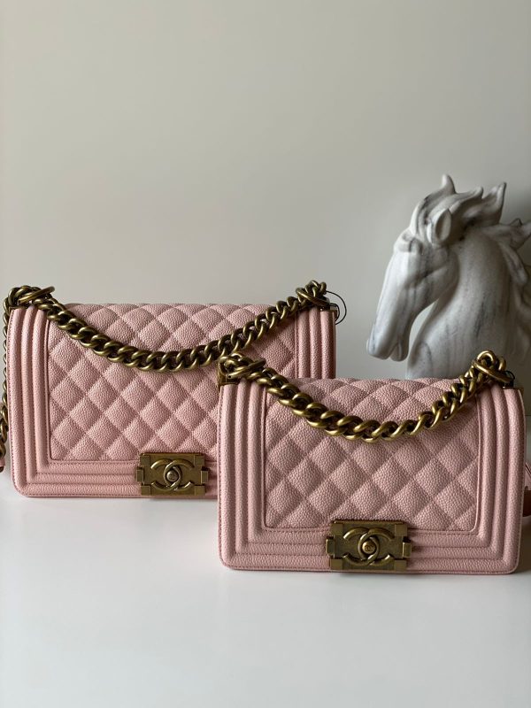 Boy Flap Bag Quilted Caviar Old Medium