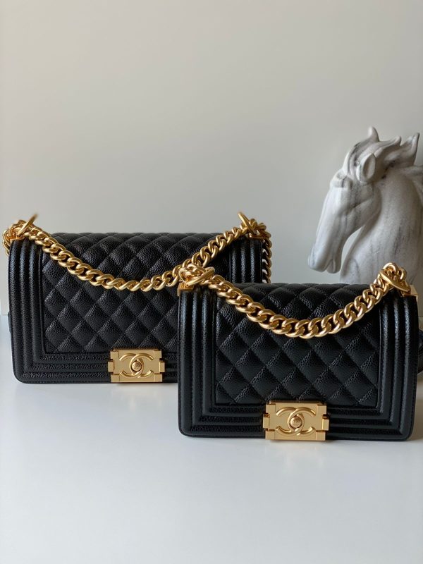 Boy Flap Bag Quilted Caviar Old Medium - Image 2