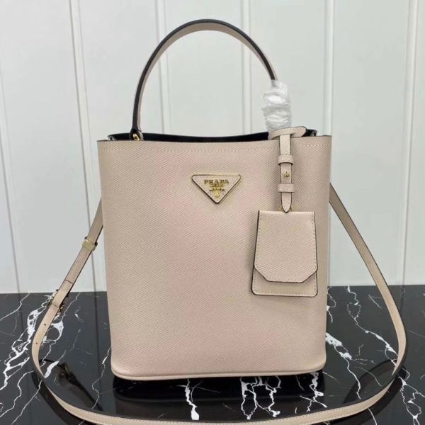 Prada Saffiano Leather Bucket Bag - Image 3