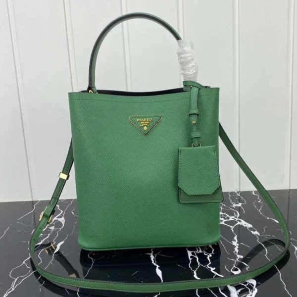 Prada Saffiano Leather Bucket Bag - Image 4