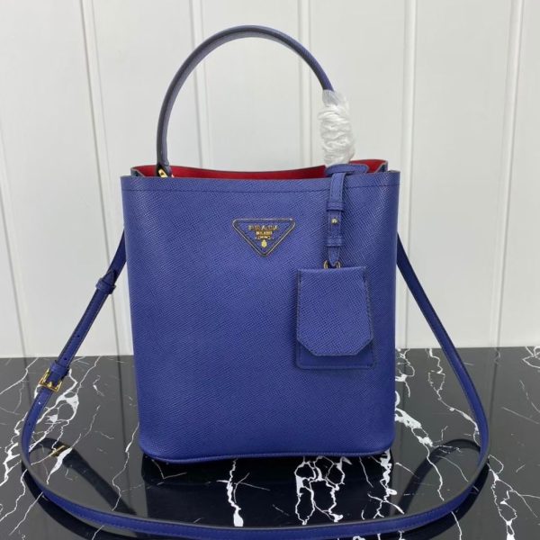 Prada Saffiano Leather Bucket Bag - Image 7