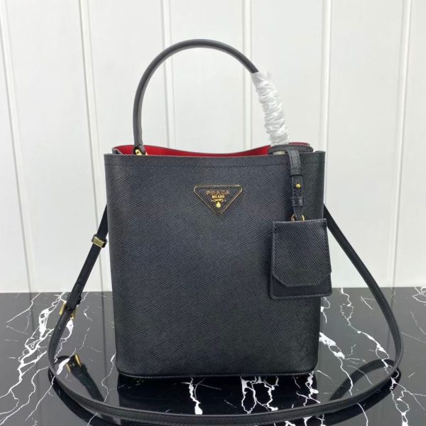 Prada Saffiano Leather Bucket Bag - Image 8
