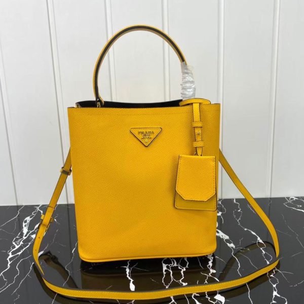 Prada Saffiano Leather Bucket Bag - Image 9