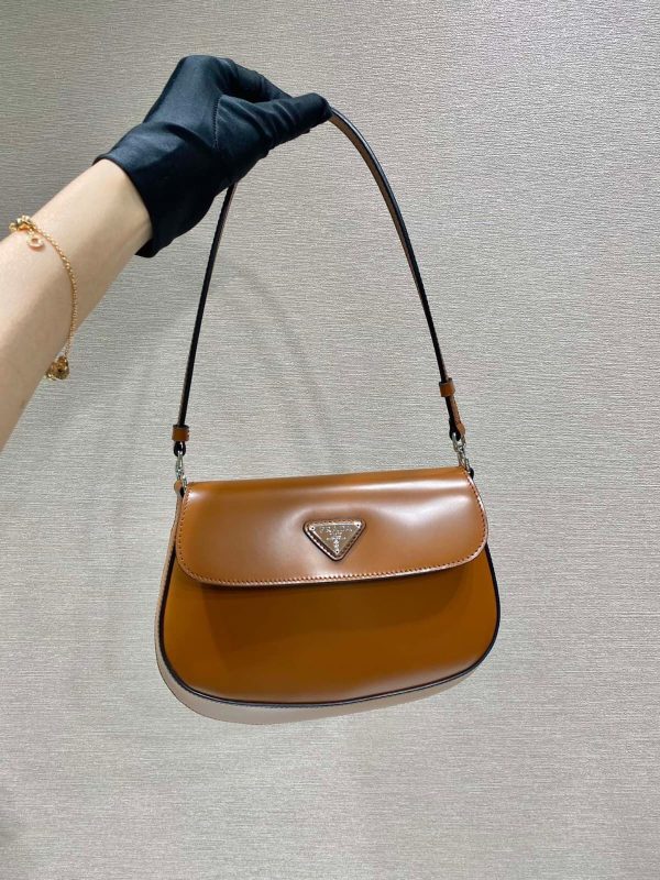 Prada Cleo Brushed Leather Shoulder Bag - Image 4