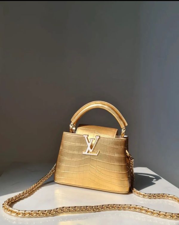 Lv Capucines Mini Crocodilien Brillant - Image 2