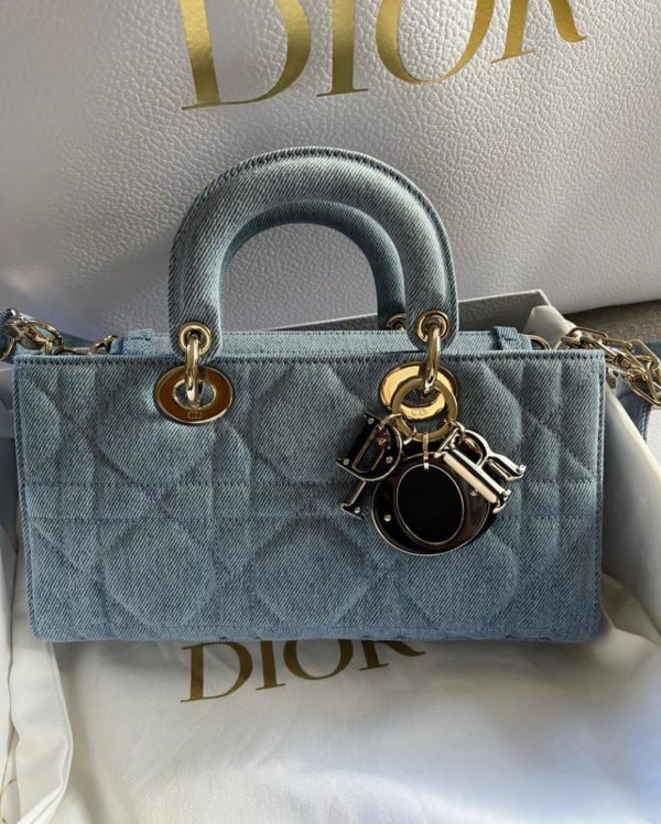 Lady Dior Blue Cannage Denim
