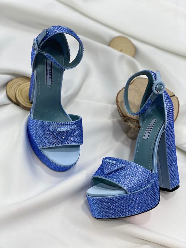 Prada Crystal-studded Platform Sandals - Image 5