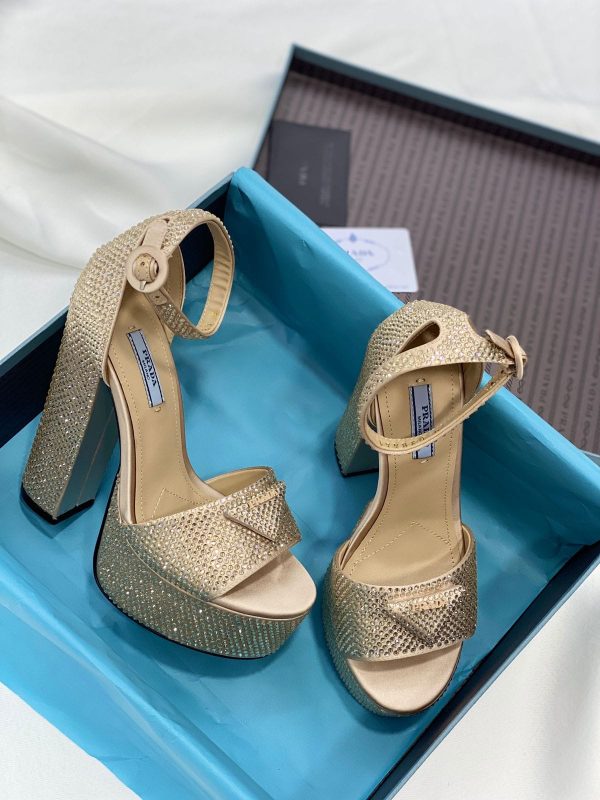 Prada Crystal-studded Platform Sandals - Image 6