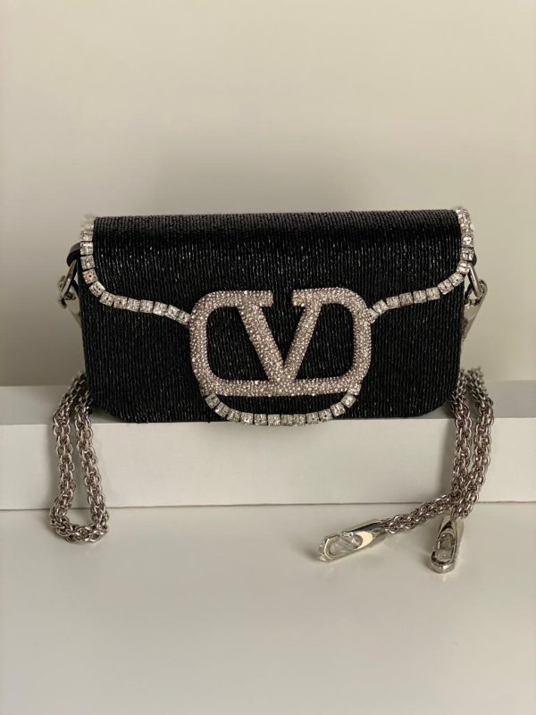 Valentino Garavani  Locò Embroidered Shoulder Bag - Image 4