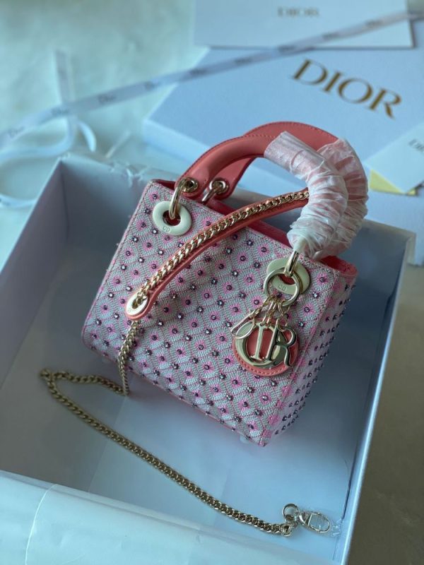 Lady Dior Honeycomb Embroidery Bag - Image 2