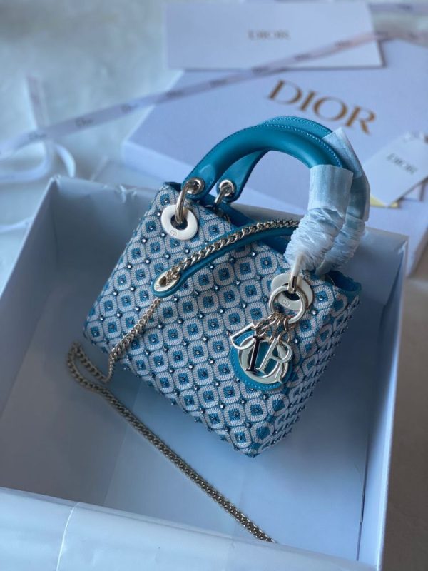 Lady Dior Honeycomb Embroidery Bag - Image 3