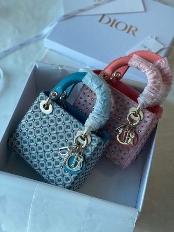 Lady Dior Honeycomb Embroidery Bag
