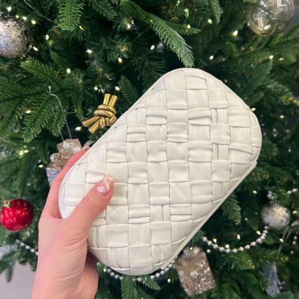 Bottega Leather Knot Minaudiere Clutch