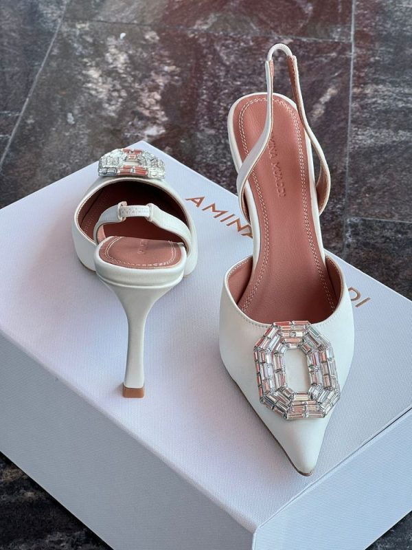Amina Muaddi Camelia Slingback Pumps