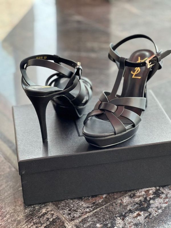 Ysl Leather Tribute Platform Heels - Image 3