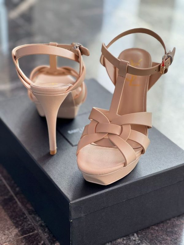 Ysl Leather Tribute Platform Heels