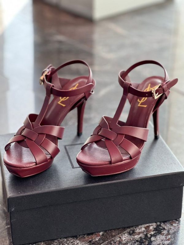 Ysl Leather Tribute Platform Heels - Image 4
