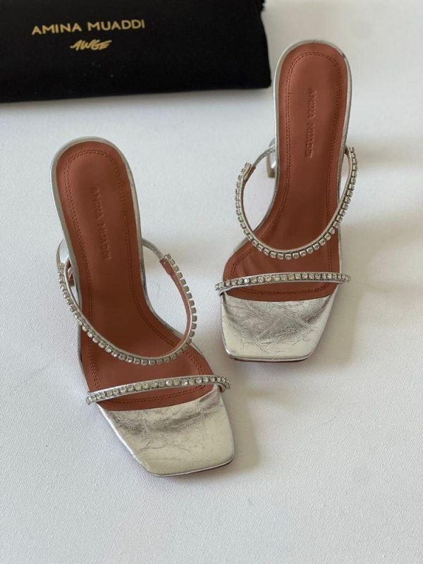 Amina Muaddi Gilda 95mm Sandals - Image 4