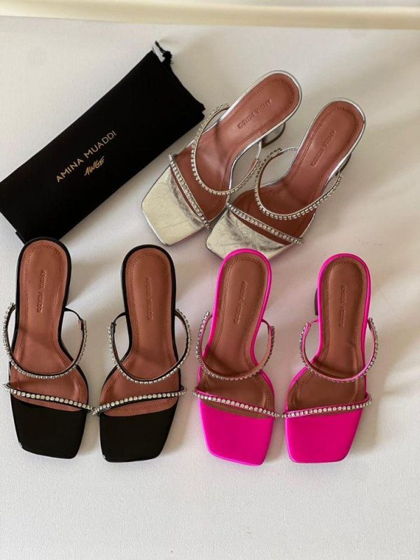 Amina Muaddi Gilda 95mm Sandals