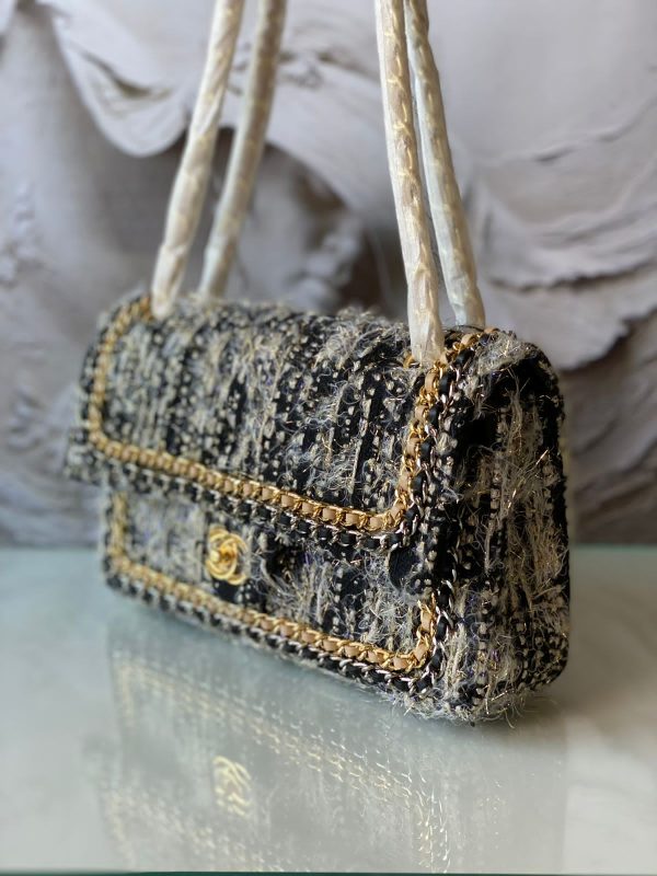 Chanel Tweed Classic Flap Bag A1112 - Image 2