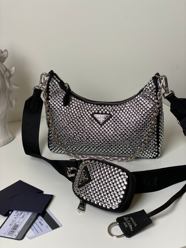 Prada Satin Crystal Re-edition 2005 Bag