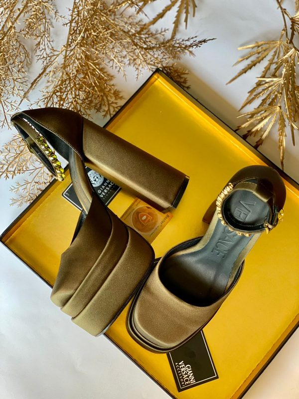 Versace Platform Pumps Medusa Aevitas Satin - Image 6