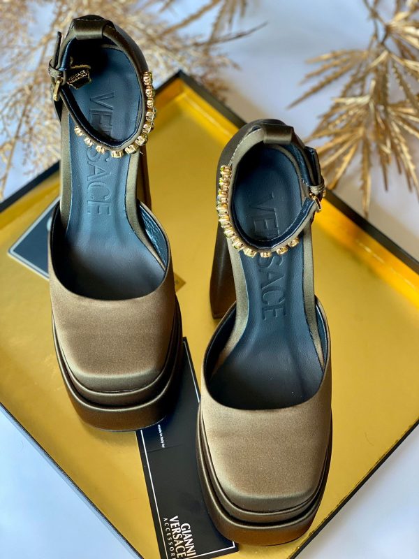 Versace Platform Pumps Medusa Aevitas Satin - Image 5