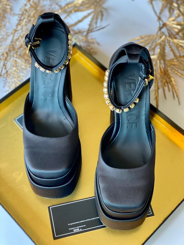 Versace Platform Pumps Medusa Aevitas Satin - Image 2