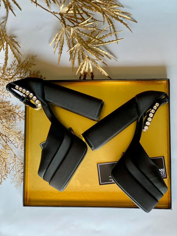 Versace Platform Pumps Medusa Aevitas Satin - Image 4