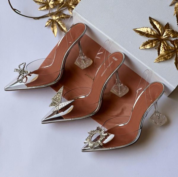 Amina Muaddi Rosie Glass Pumps