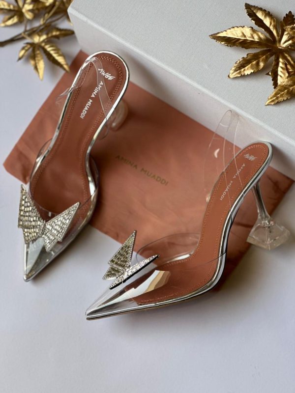 Amina Muaddi Rosie Glass Pumps - Image 4