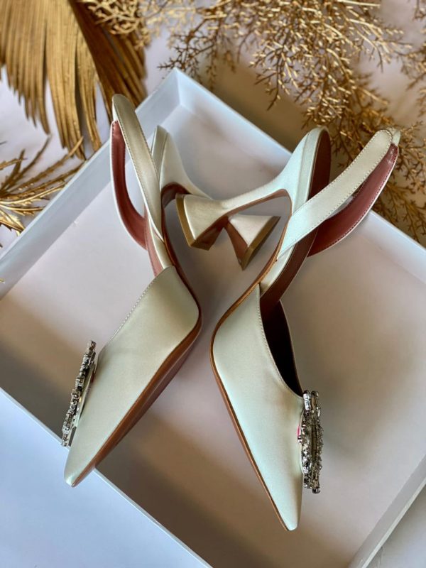 Amina Muaddi Begum Glitter Heels - Image 5