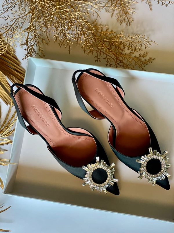 Amina Muaddi Begum Glitter Heels - Image 6