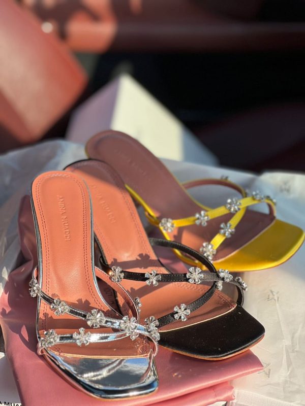 Amina Muaddi Lily Crystal  Slipper