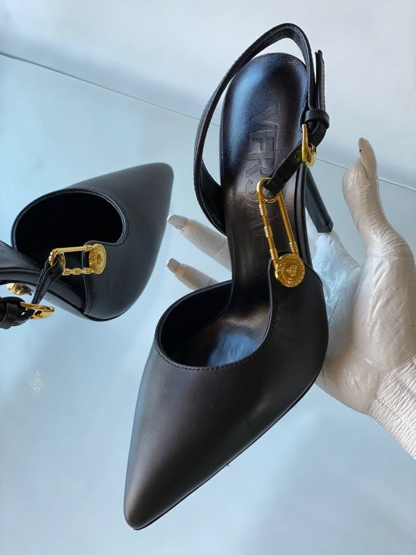 Versace Crystal Printed Slingback Pumps - Image 2